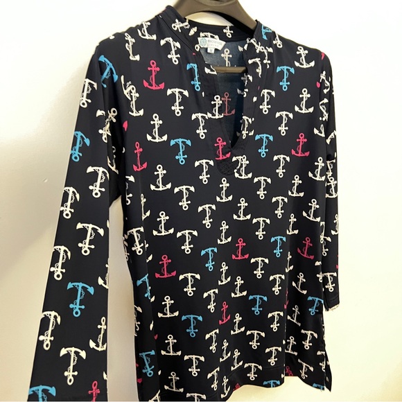 Escapada Navy Anchor Print Tunic - Picture 5 of 7